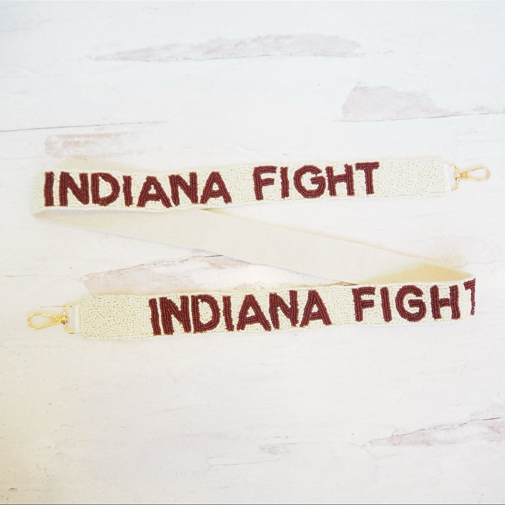 Collegiate Fight Indiana Game Day Beaded Purse Strap